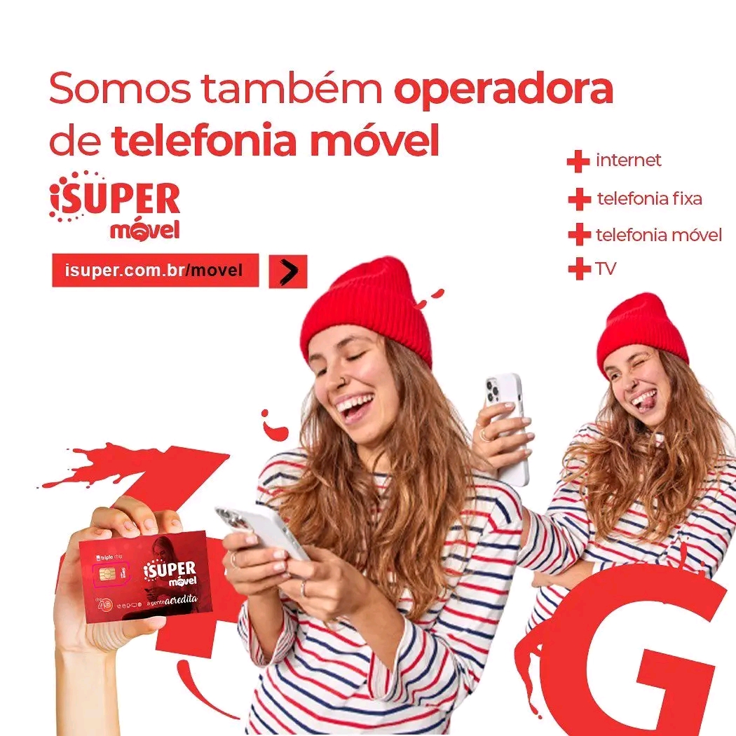 A Isuper também é operadora móvel acesse isuper.com.br e conheça nossos planos!